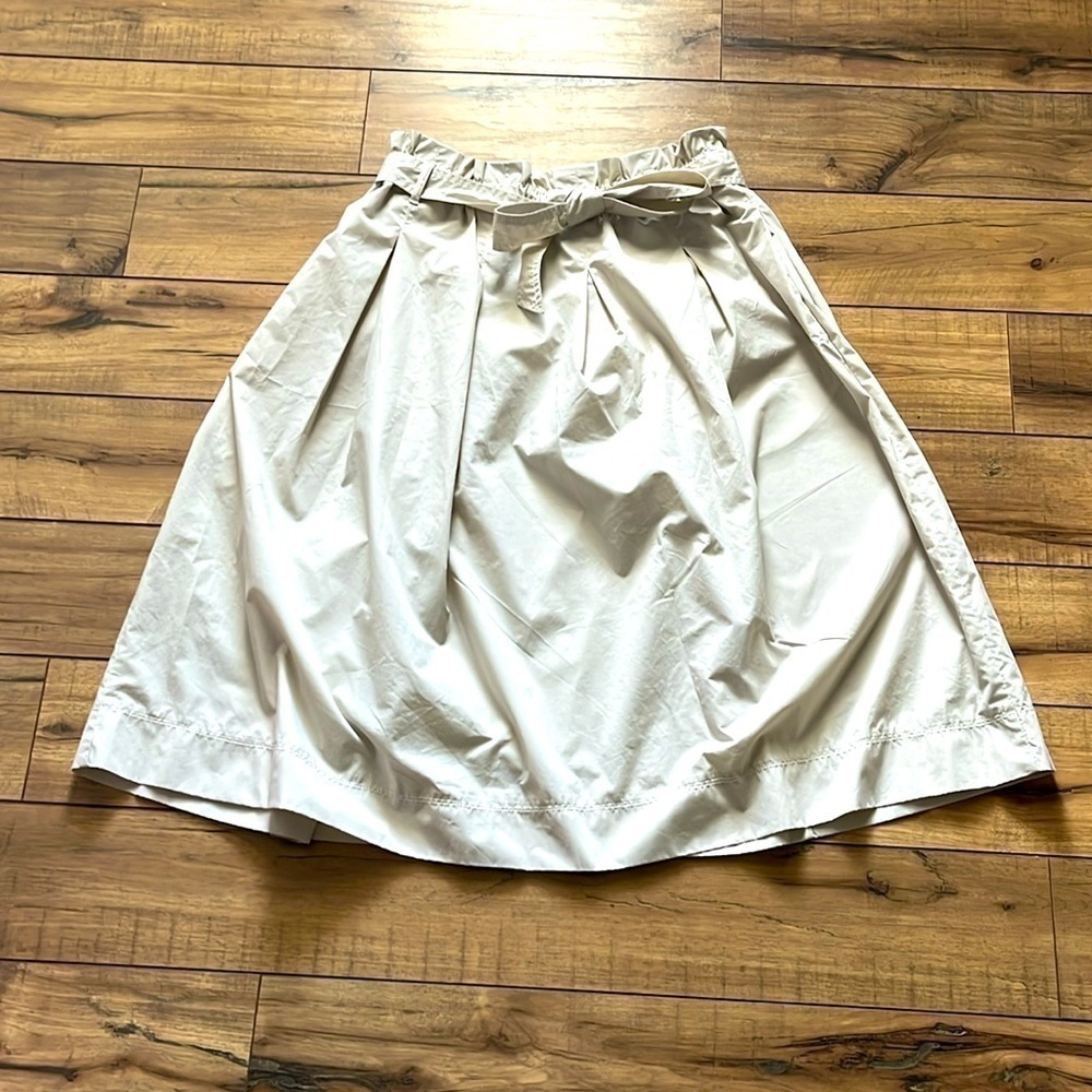 H&M Womens Skirt Size 12 High Waist Paper Bag Midi Skirt Minimal Lagenlook